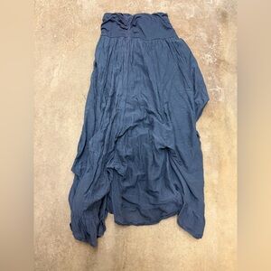 Josh Paris lagenlook assymetric silk blend long skirt maxi Blue Women's Skirt